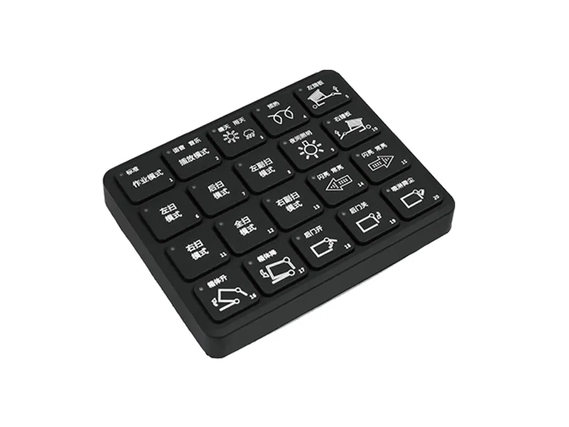 Teclado de maquinaria de construcción